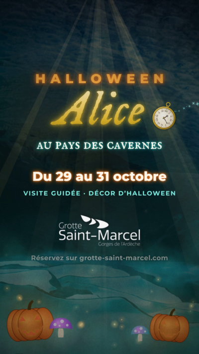 La Grotte Saint-Marcel fête Halloween avec une visite théâtralisée inspirée d’Alice