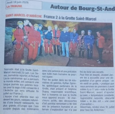 France 2 à la Grotte Saint Marcel