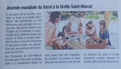 Journée mondiale du tricot à la Grotte Saint-Marcel
