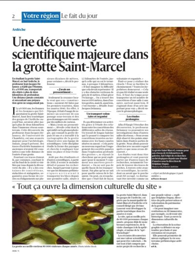 Découverte archéologique dans la grotte Saint-Marcel : « Il y a des centaines de concrétions, stalactites et stalagmites
